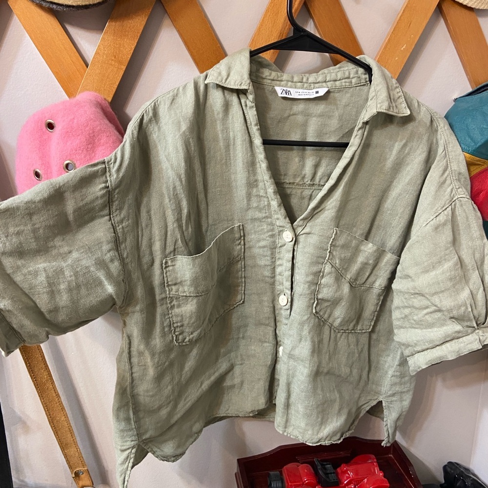Zara Linen Button Down